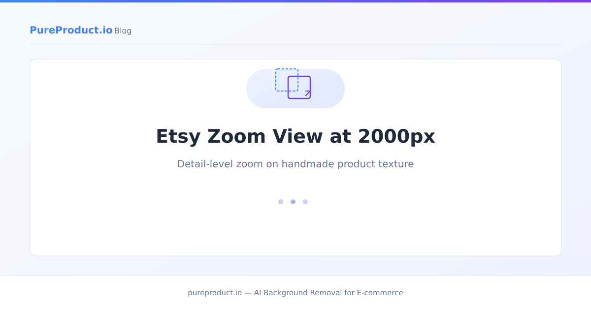 Etsy listing page showing main product image zoom capability at 2000px resolution