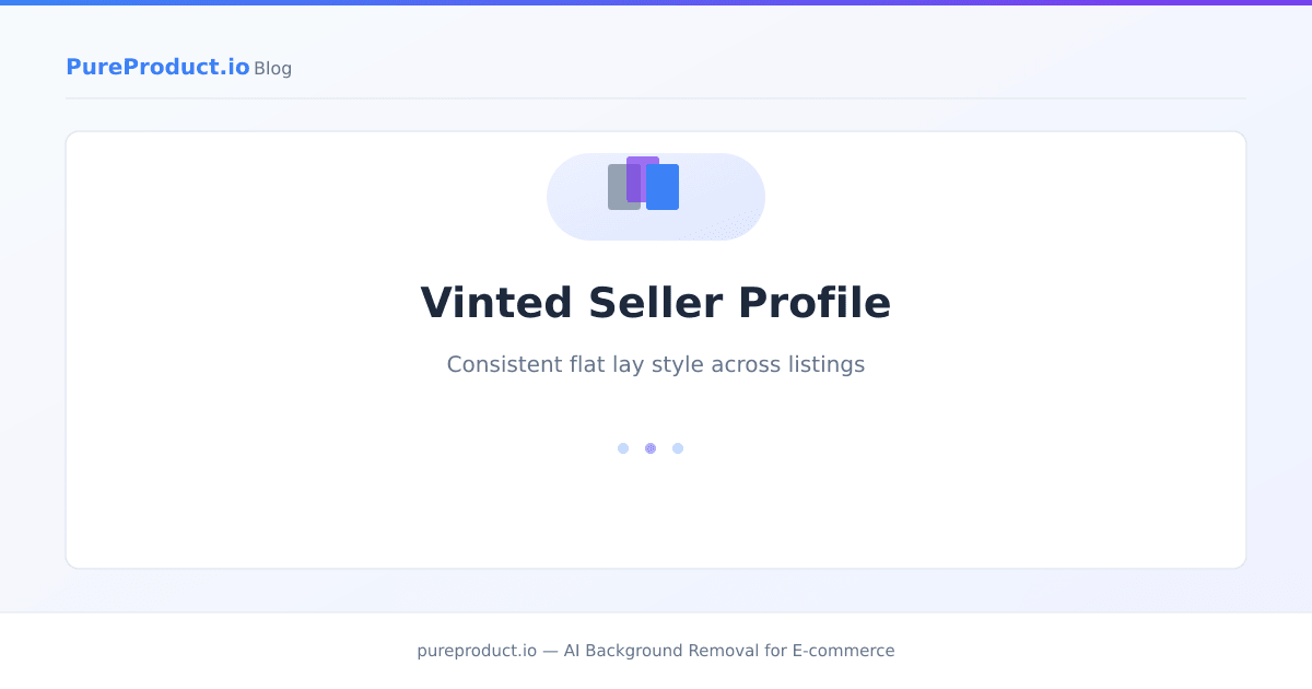 Vinted seller profile showing consistent flat lay photography style across multiple listings